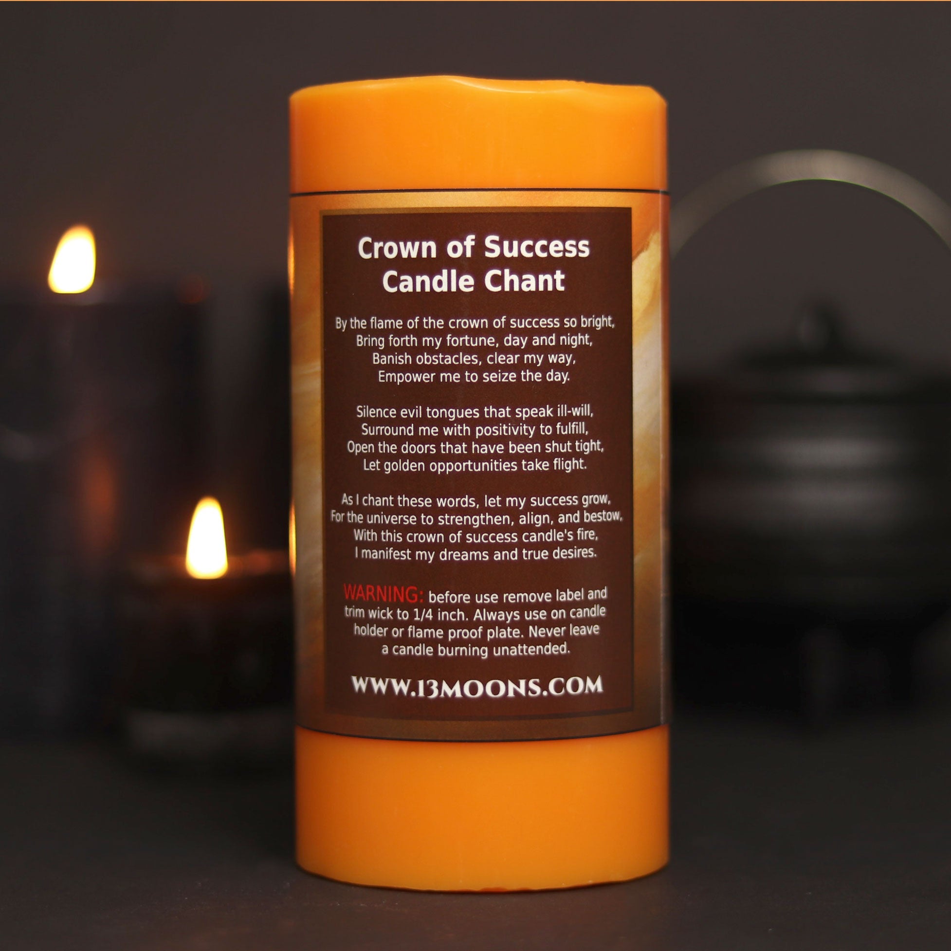 Crown of Success Candle Large Pillar - 13 Moons