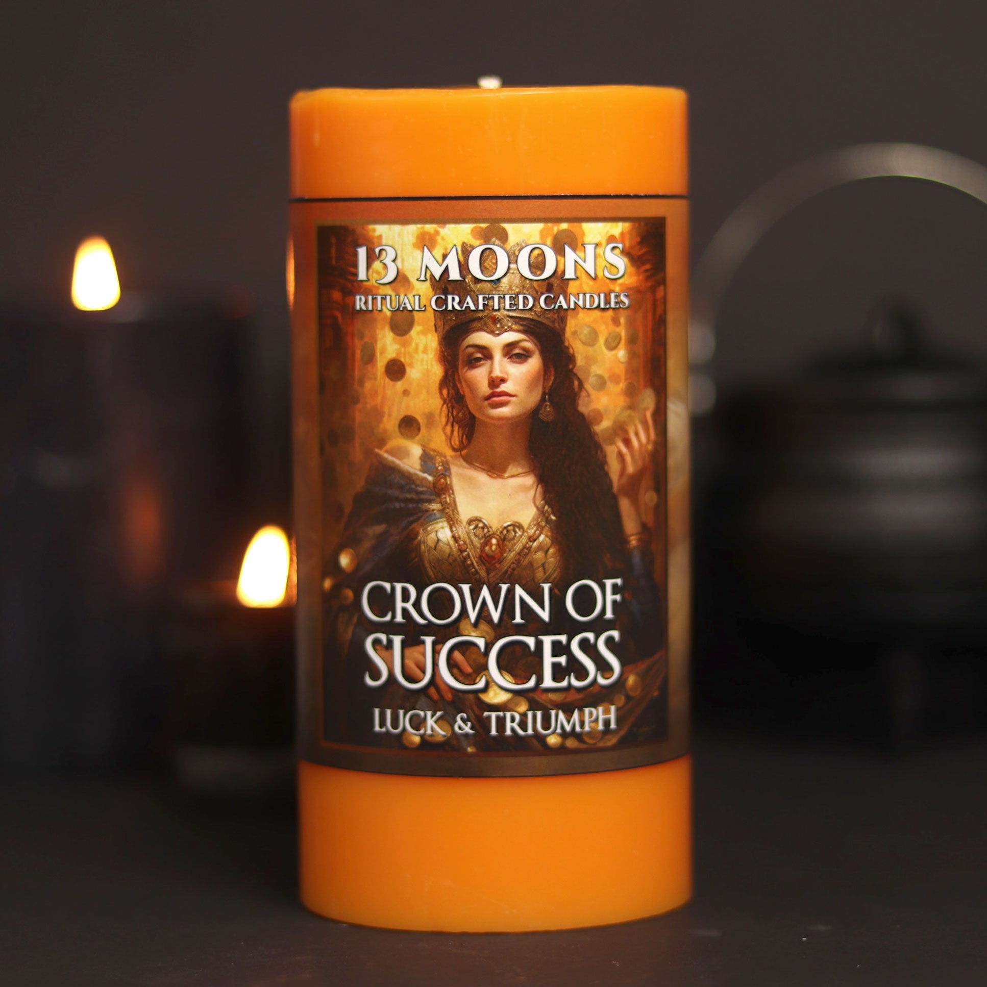 Crown of Success Candle Large Pillar - 13 Moons