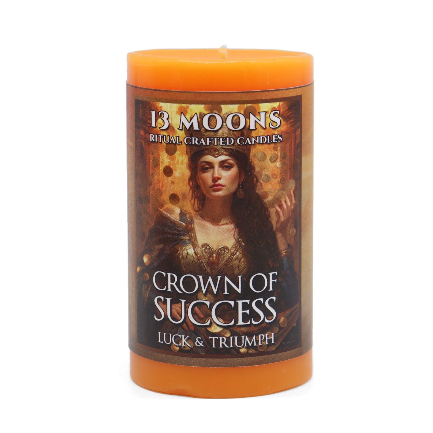 Crown of Success Candle Small Pillar - 13 Moons