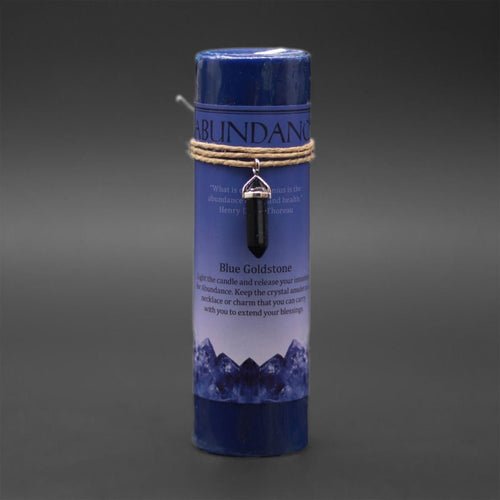 Crystal Energy Abundance Candle with Pendant - 13 Moons