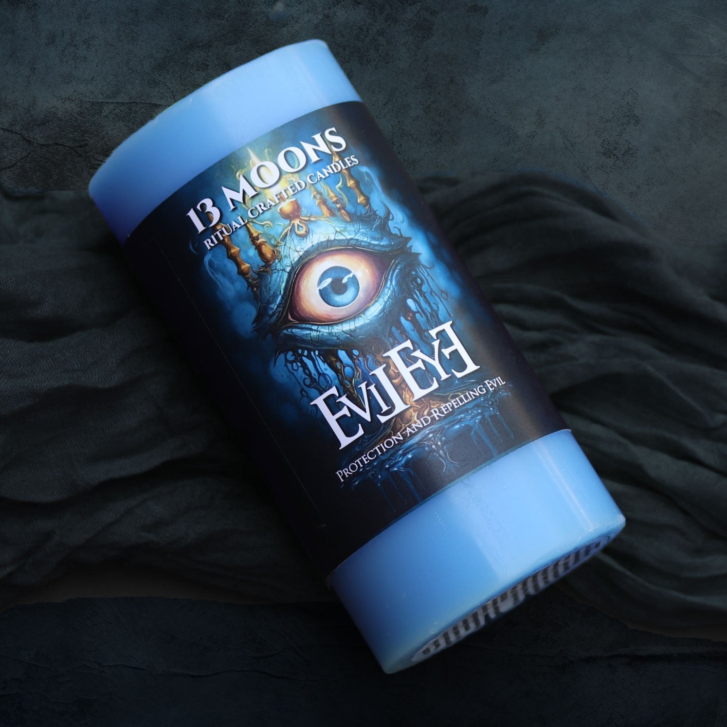 Evil Eye Spell Candle Large Pillar - 13 Moons