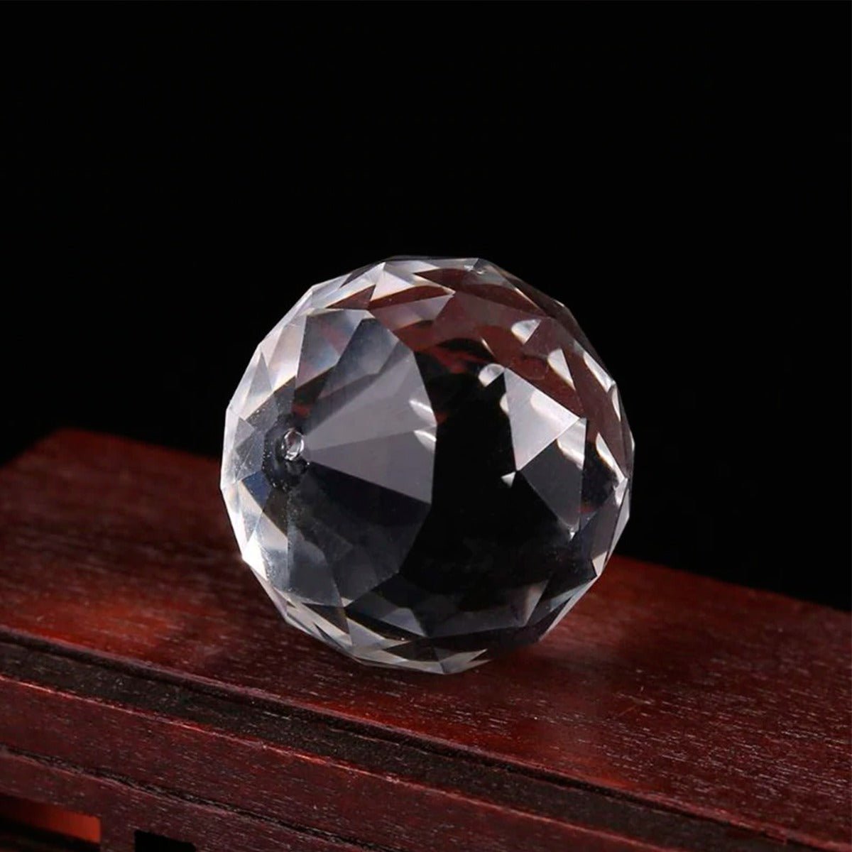 Faceted Crystal Ball, Clear - 13 Moons