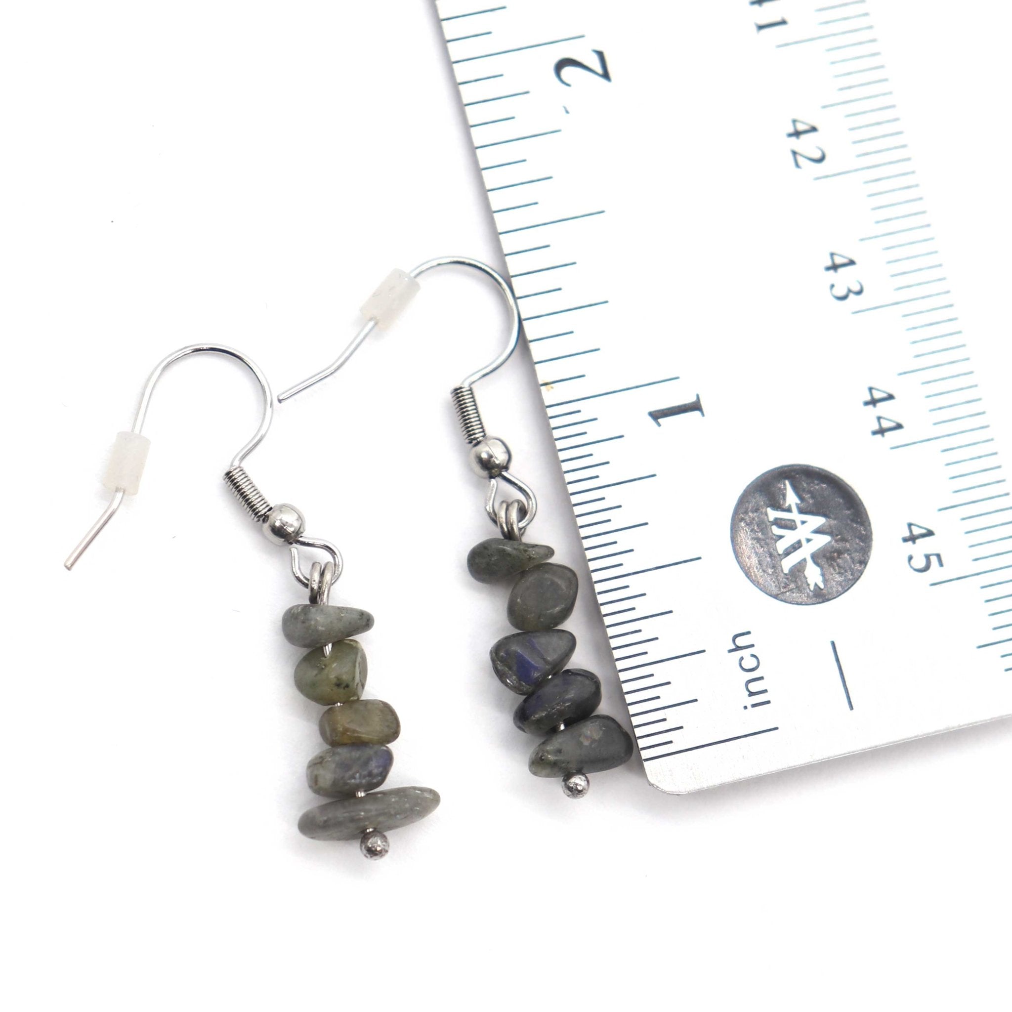 Gemstone Chip Earrings - 13 Moons