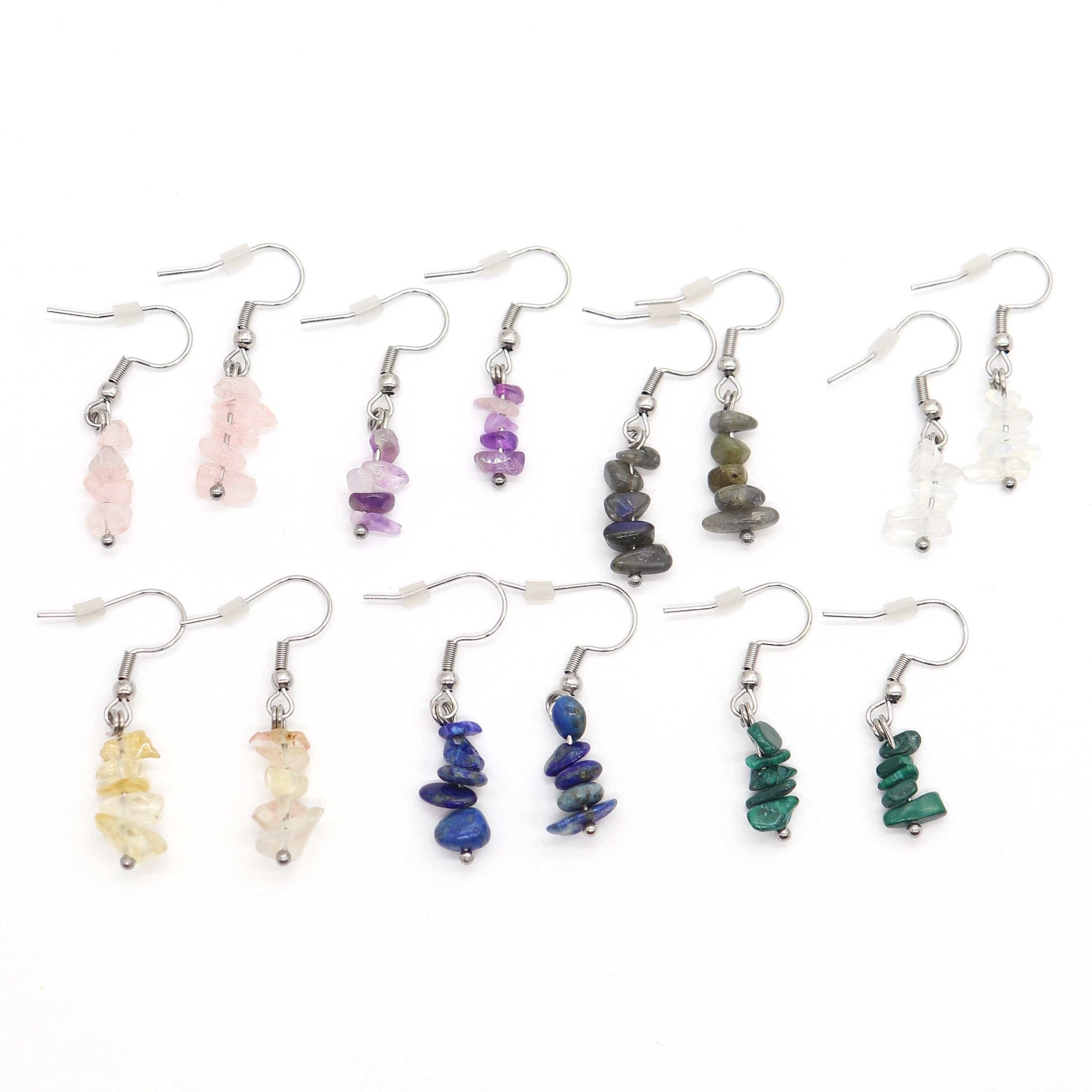 Gemstone Chip Earrings - 13 Moons