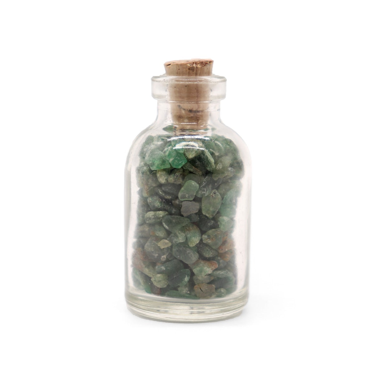 Aventurine Chips in Glass Bottle 0706 Gemstone Factory