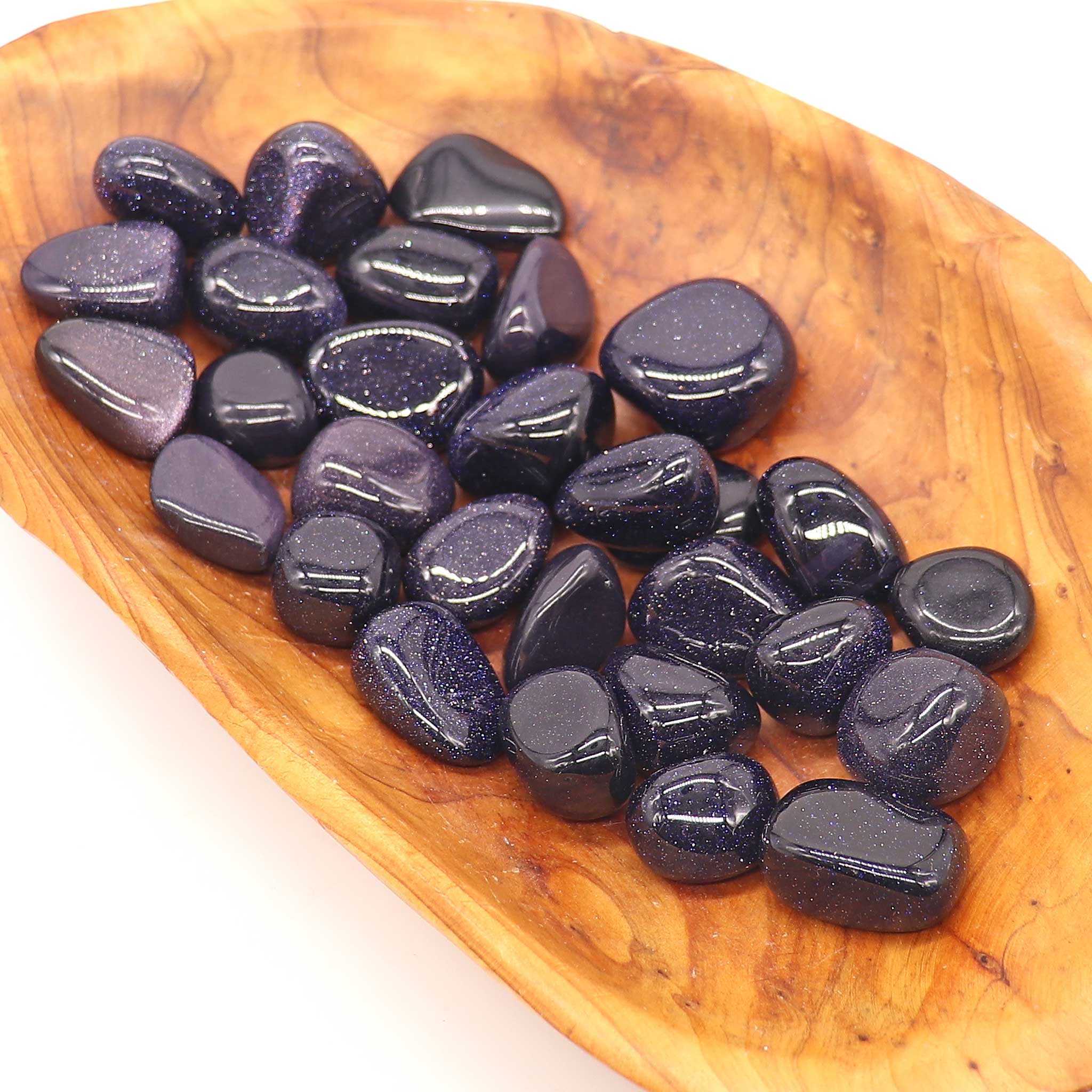 Goldstone, Blue Tumbled Stone - 13 Moons