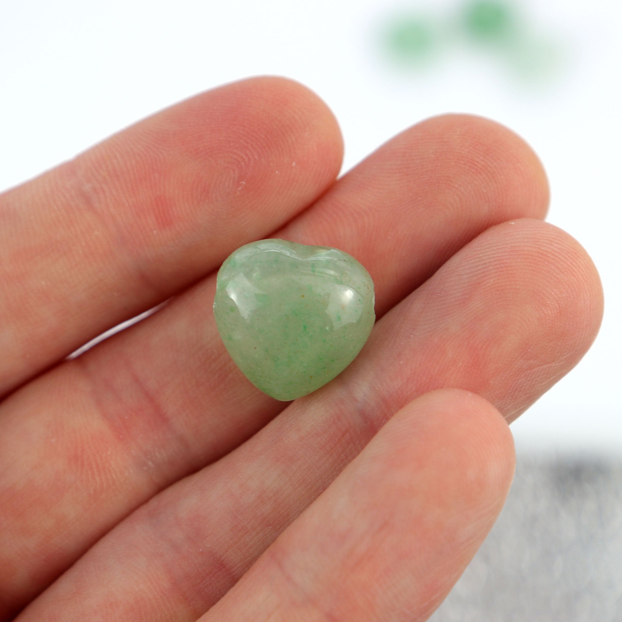 Green Aventurine Heart Pendant - 13 Moons