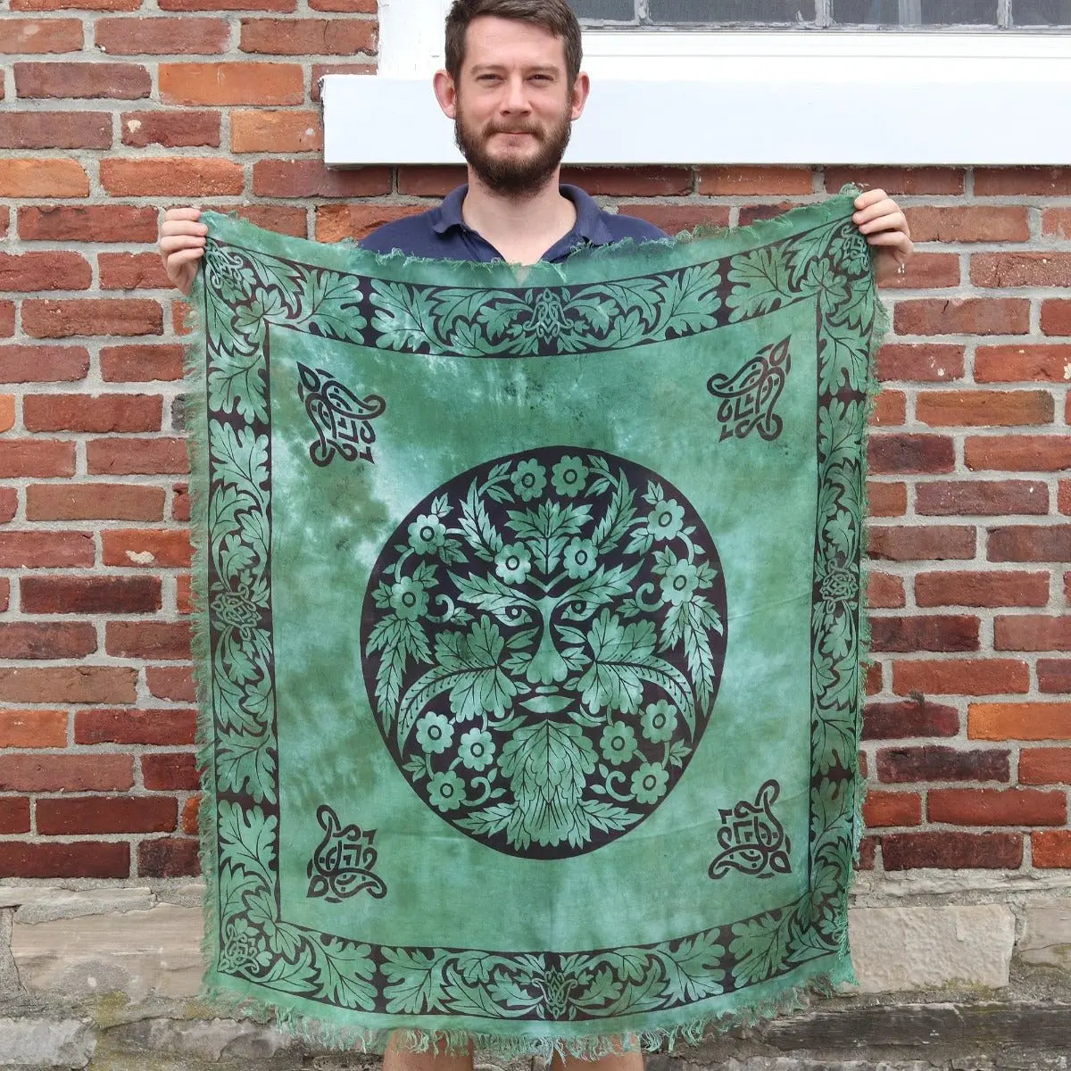 Green Man Altar Cloth - 13 Moons