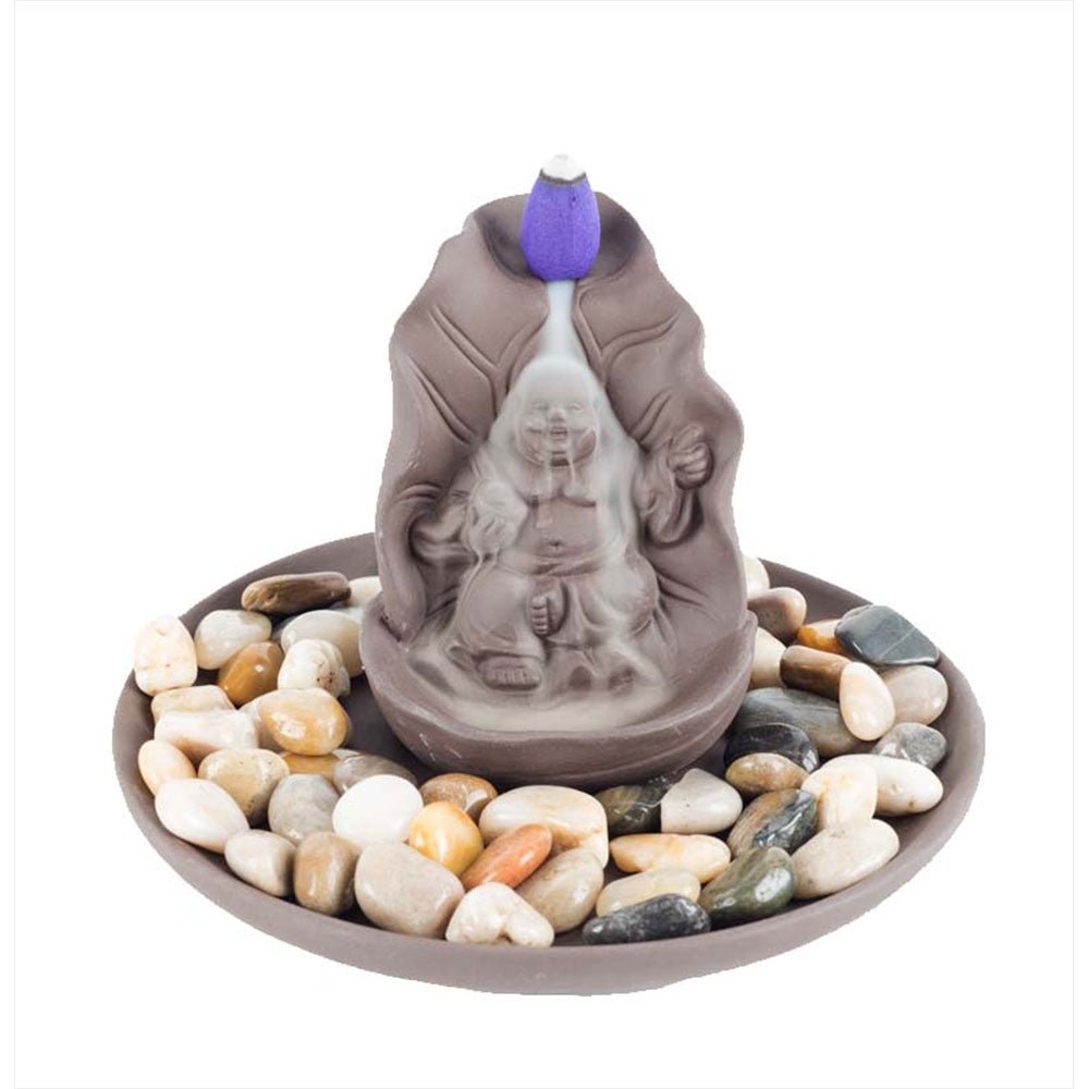 Happy Hotei Backflow Incense - Burner Set - 13 Moons