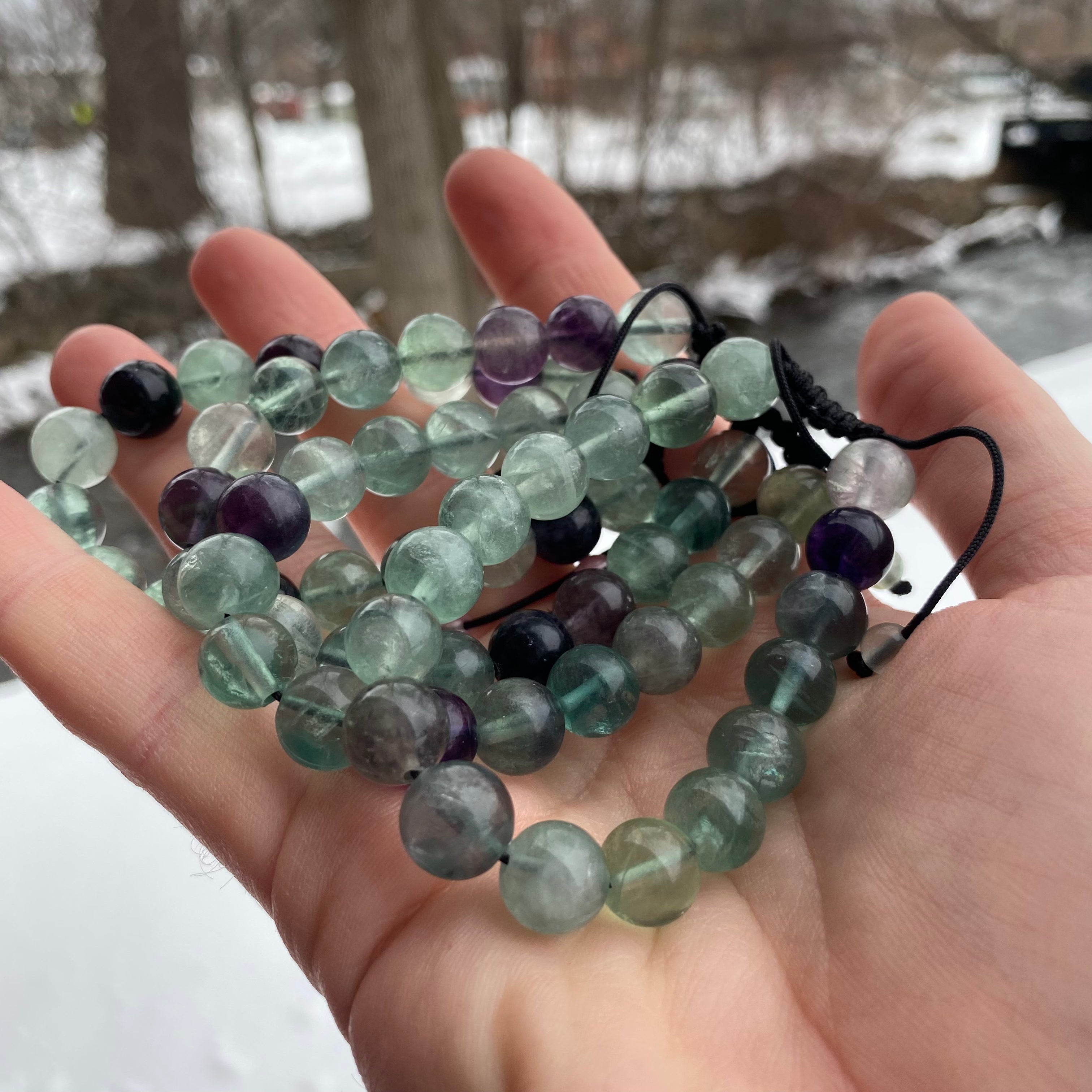 Fluorite 10mm Bead Bracelet 1442 OceanLinkways