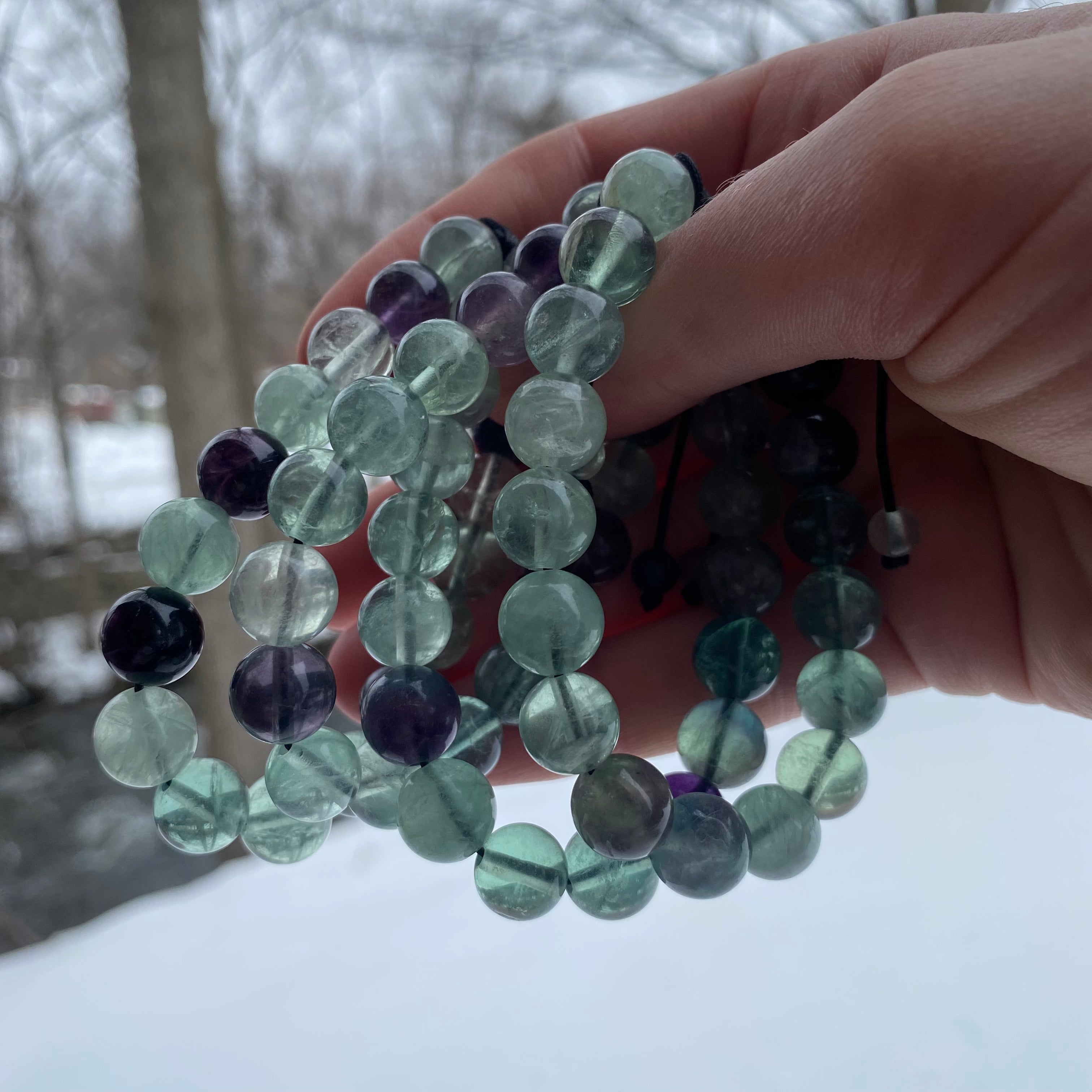 Fluorite 10mm Bead Bracelet 1442 OceanLinkways