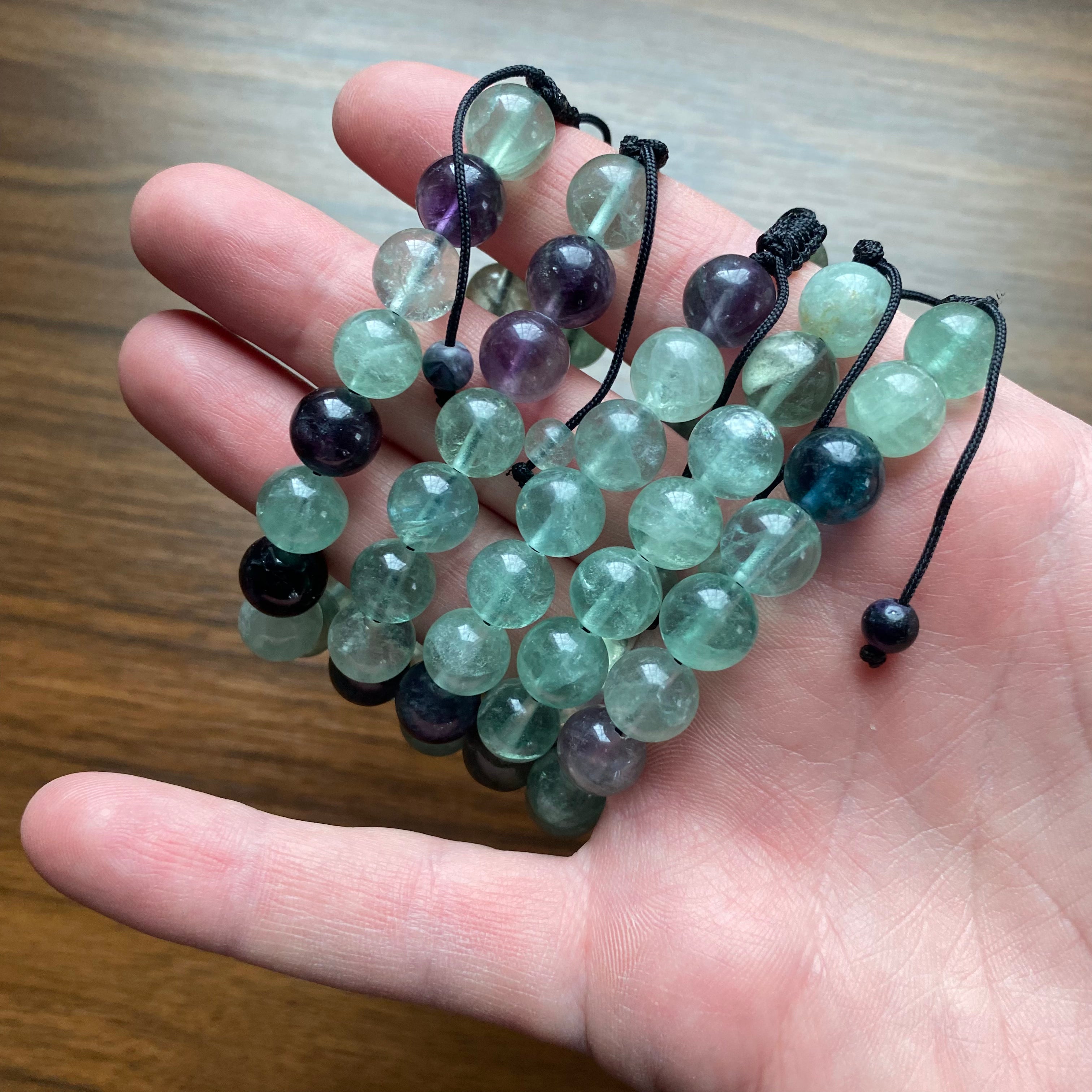 Fluorite 10mm Bead Bracelet 1442 OceanLinkways