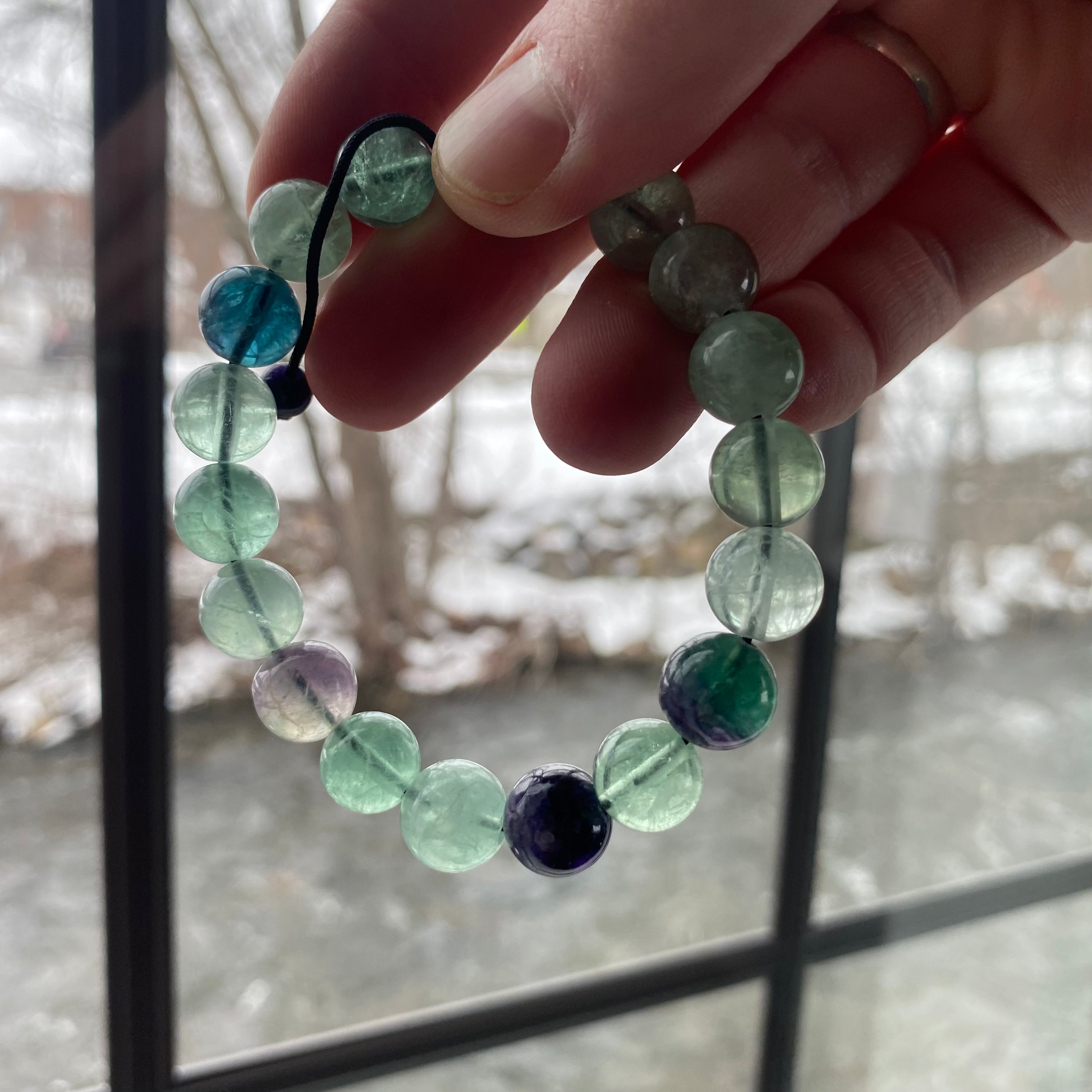 Fluorite 10mm Bead Bracelet 1442 OceanLinkways