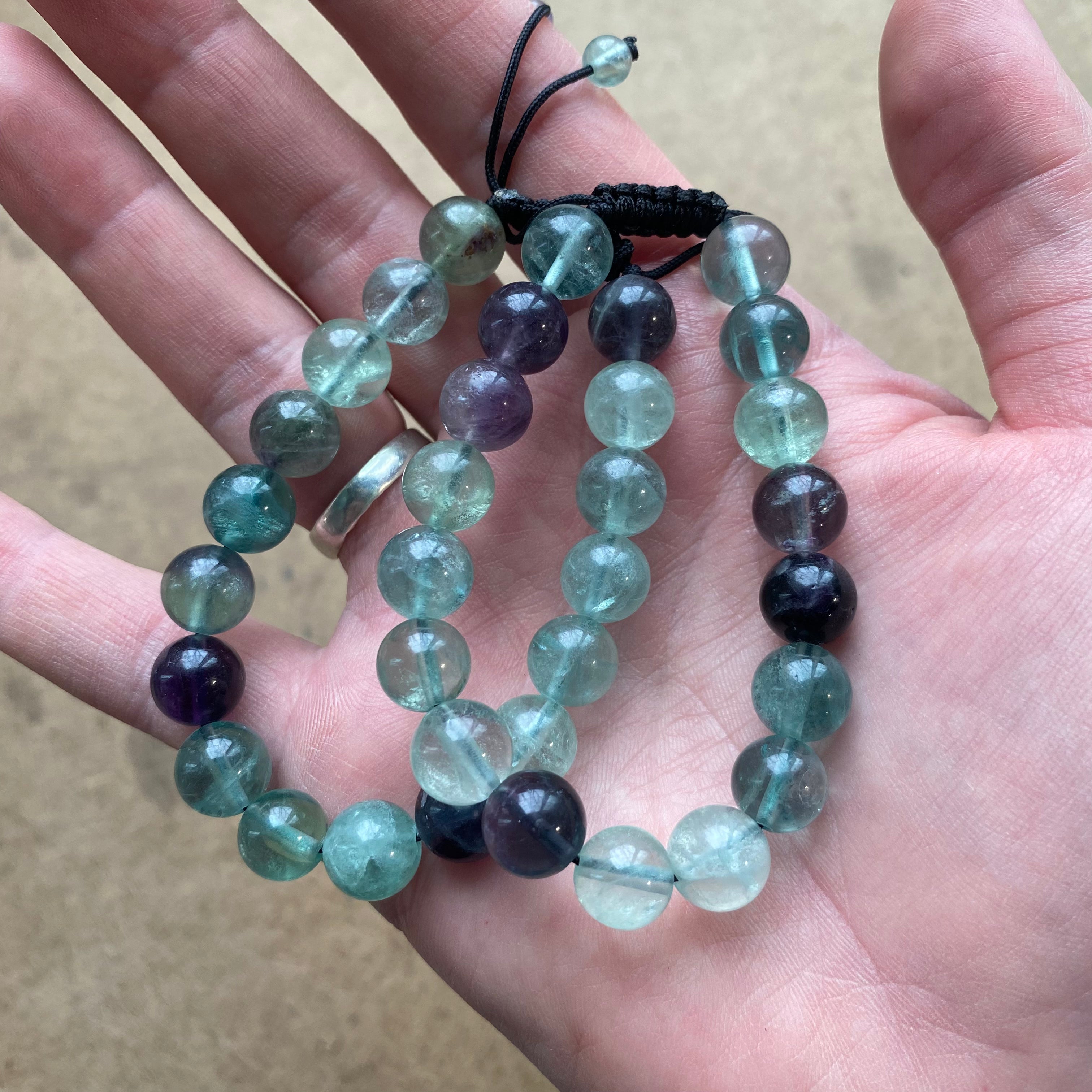 Fluorite 10mm Bead Bracelet 1442 OceanLinkways