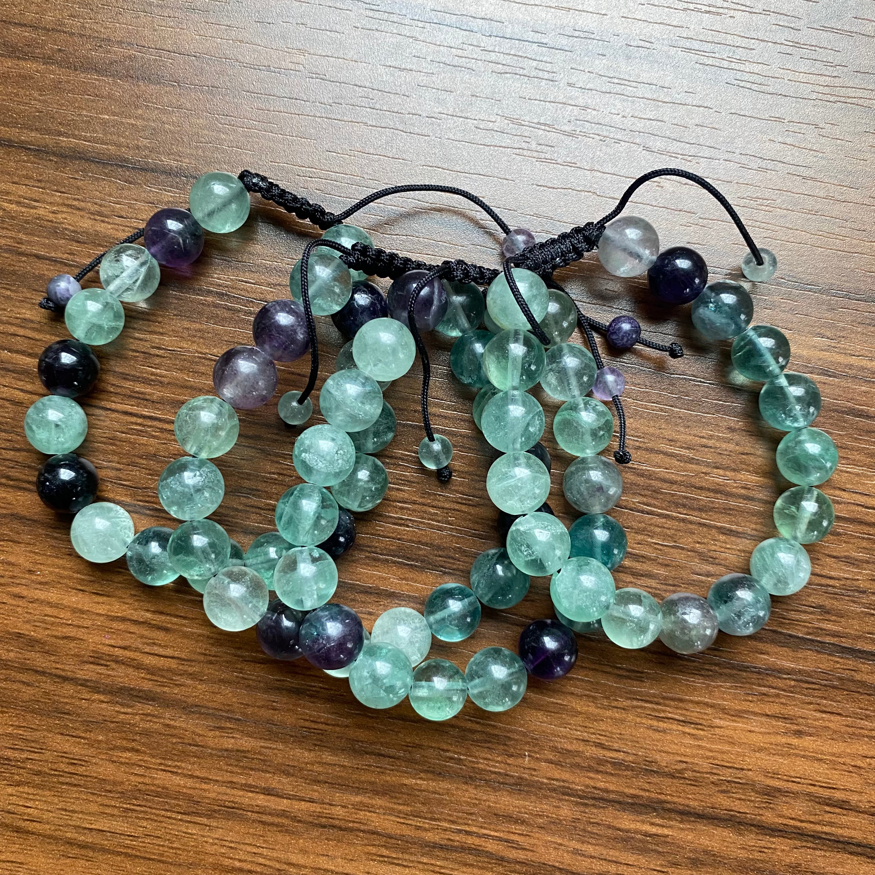 Fluorite 10mm Bead Bracelet 1442 OceanLinkways