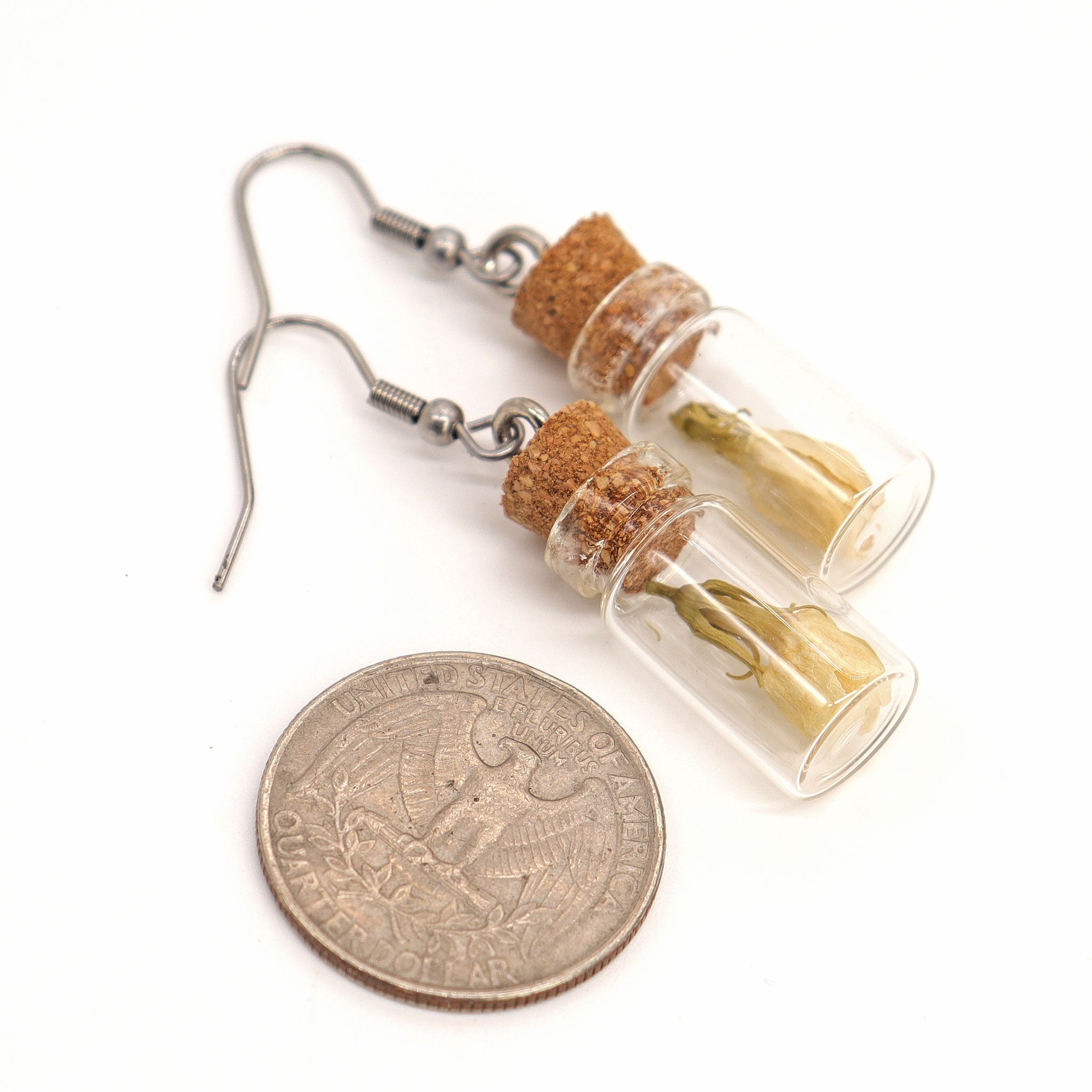 Jasmine Herb Bottle Earrings - 13 Moons