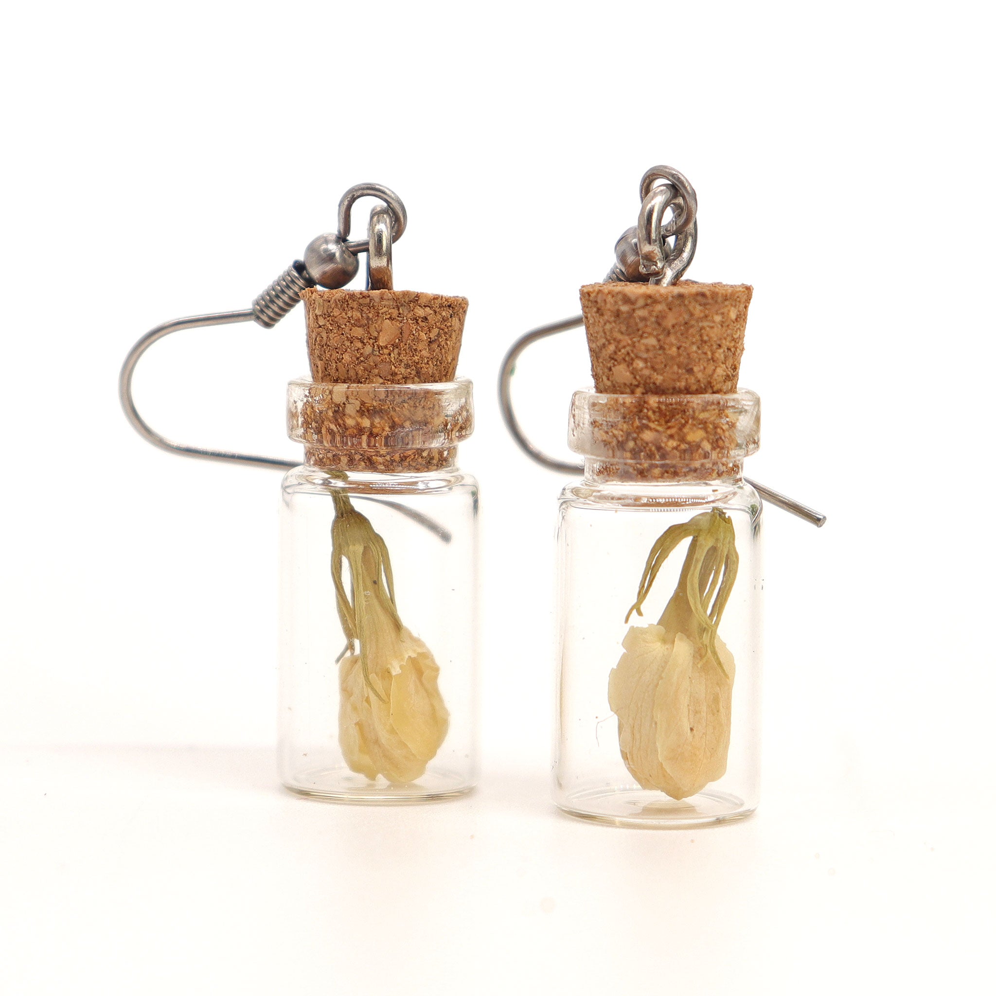 Jasmine Herb Bottle Earrings - 13 Moons