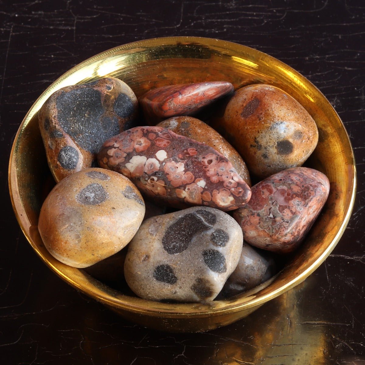 Jasper, Leopard Skin Tumbled Stone - 13 Moons