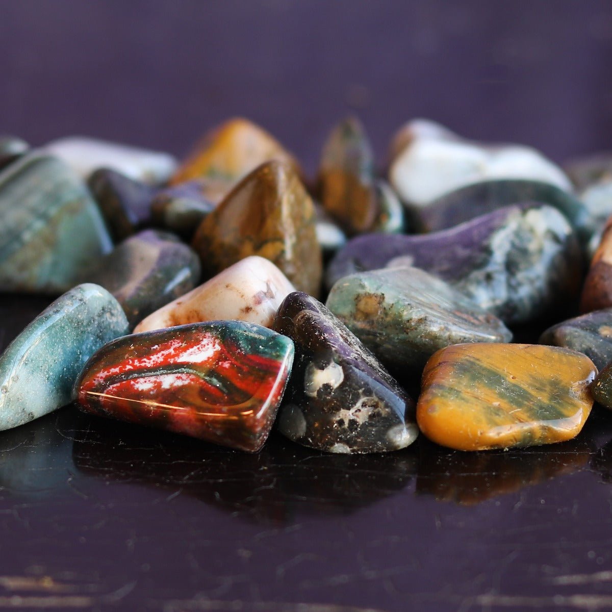 Jasper, Ocean Tumbled Stone - 13 Moons