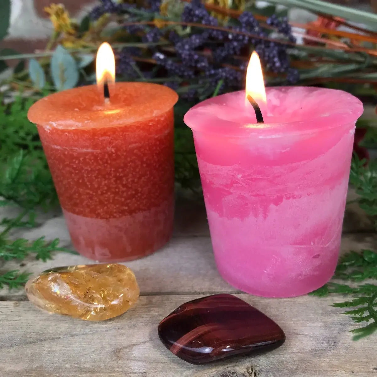 Lughnassadh Candle and Stone Set - 13 Moons