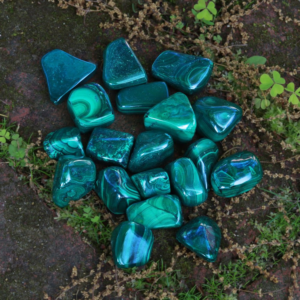 Malachite Tumbled Stone - 13 Moons