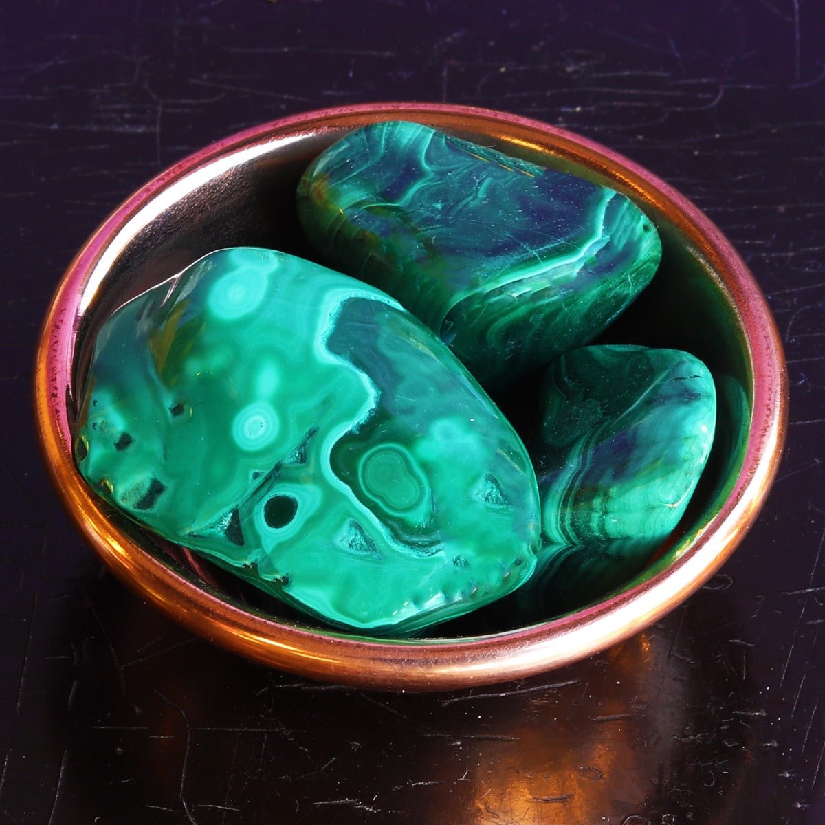 Malachite Tumbled Stone - 13 Moons