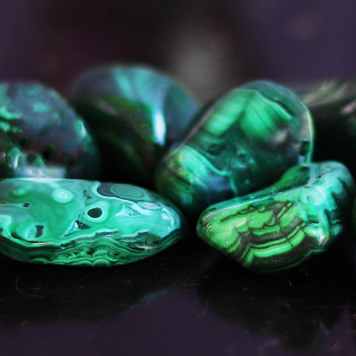 Malachite Tumbled Stone - 13 Moons