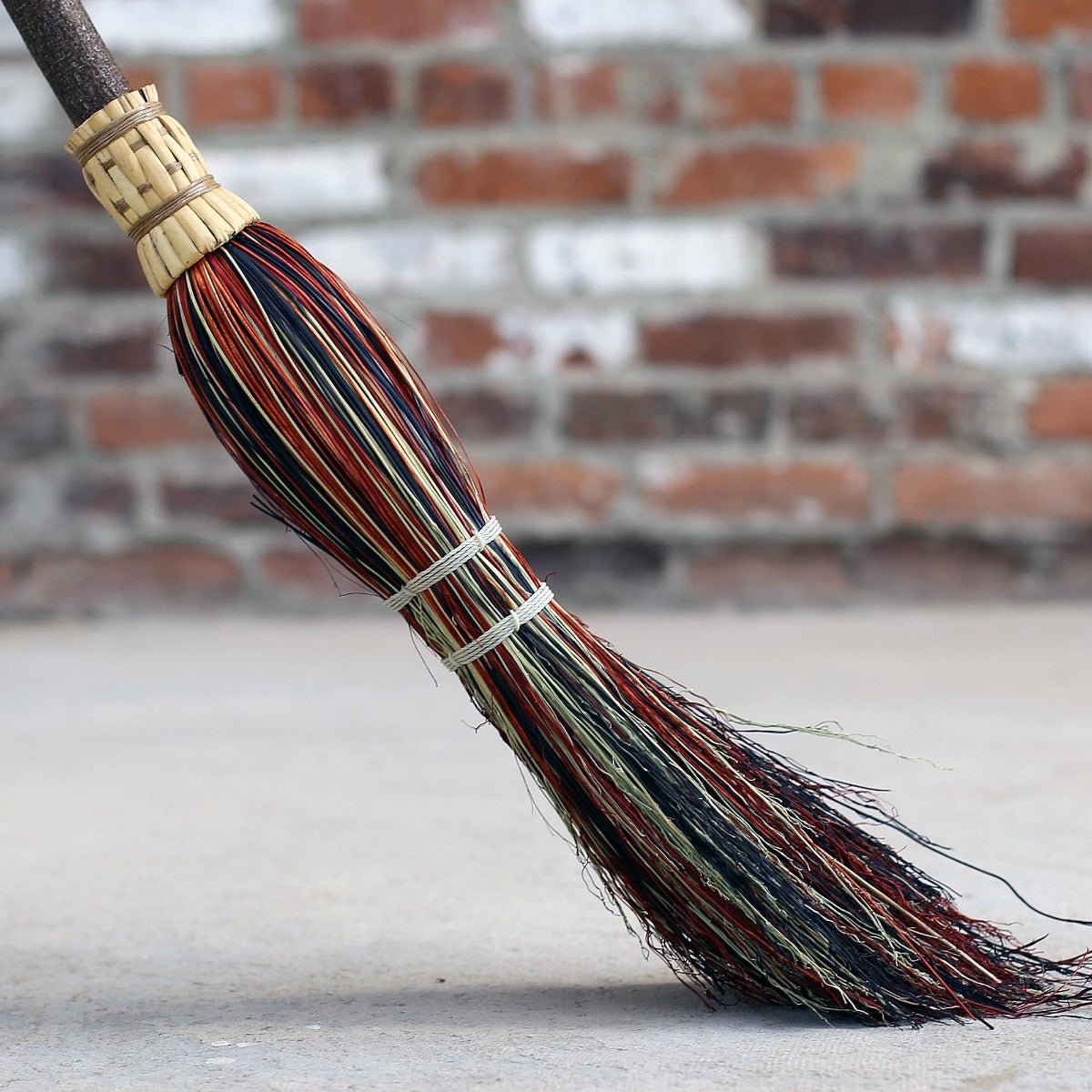 Large Mixed Color Witch Broom, Handcrafted Witch Broom with Mixed Colors, Adult Size Besom