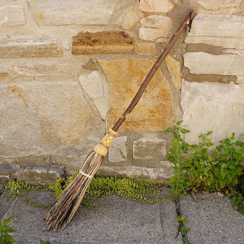 Handcrafted Rainbow Witch Broom, Traditional Style Multicolor Besom