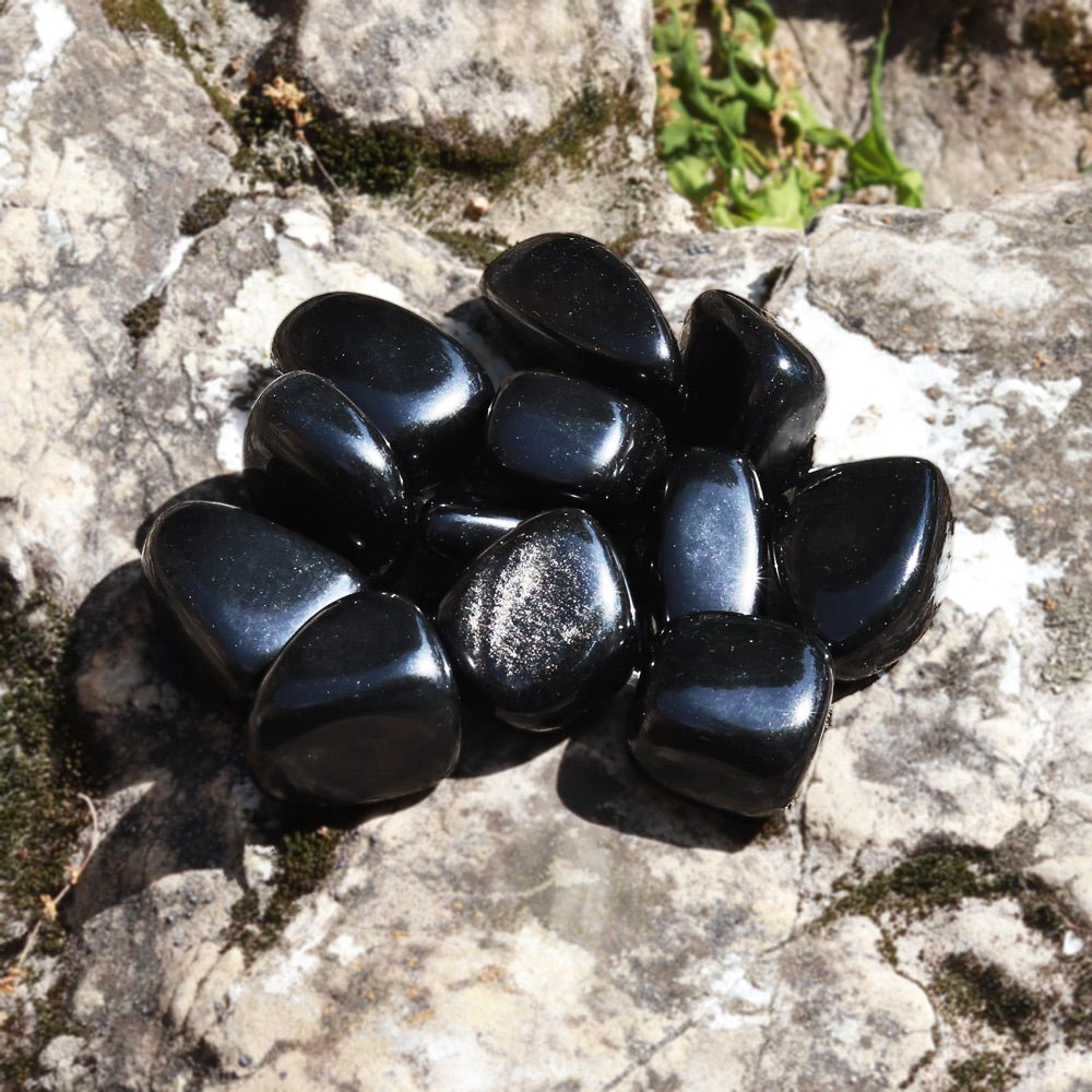 Obsidian, Black Tumbled Stone - 13 Moons