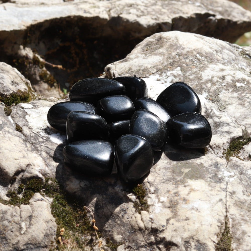 Obsidian, Black Tumbled Stone - 13 Moons