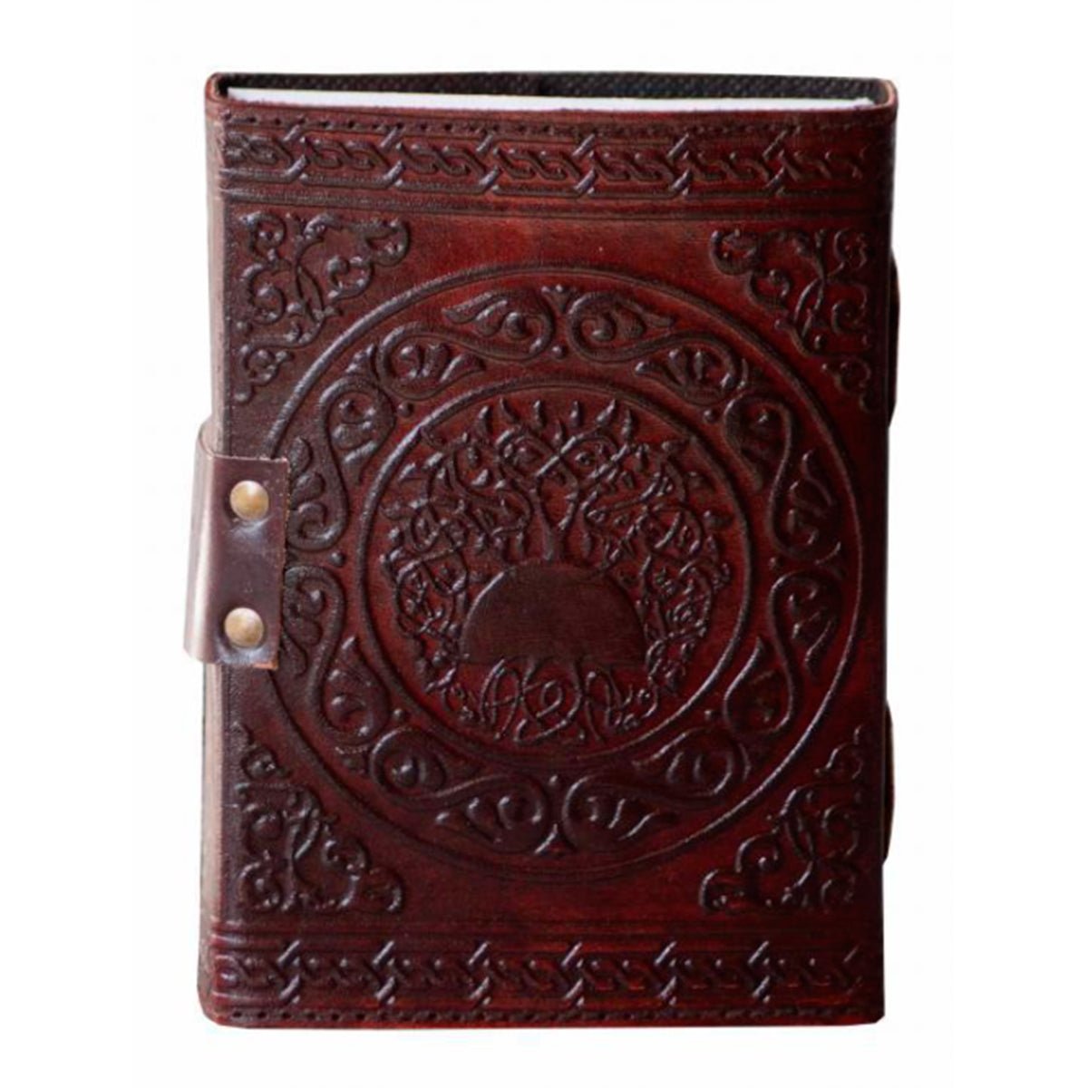 Pentacle and Stone Leather Journal - 13 Moons