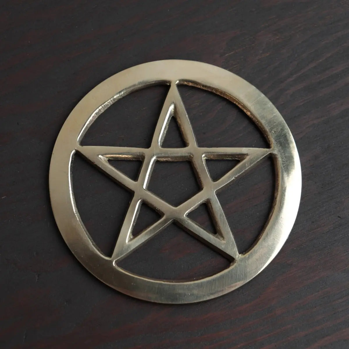 Pentacle Brass Altar Tile, 3 inch - 13 Moons