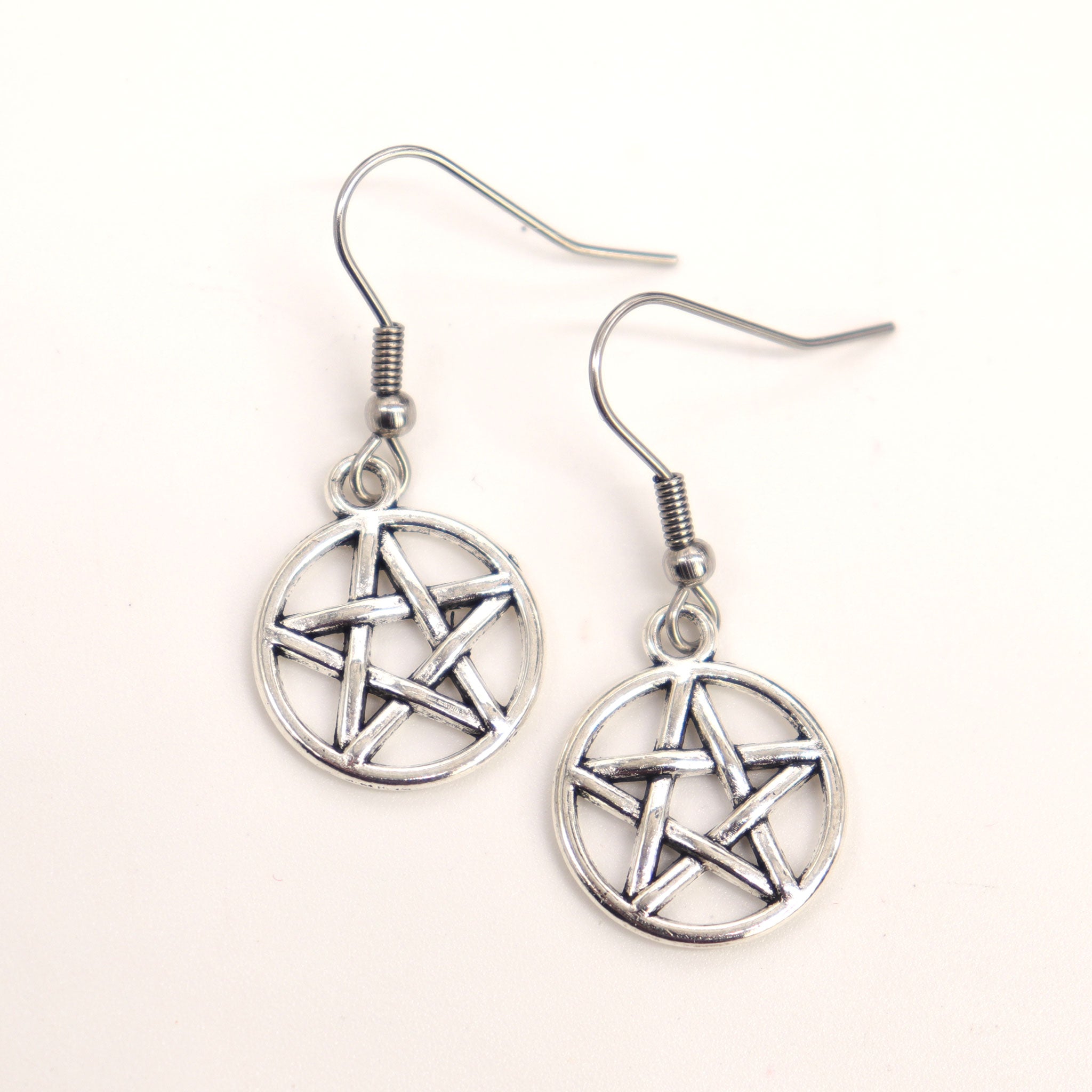 Pentacle Charm Earrings - 13 Moons