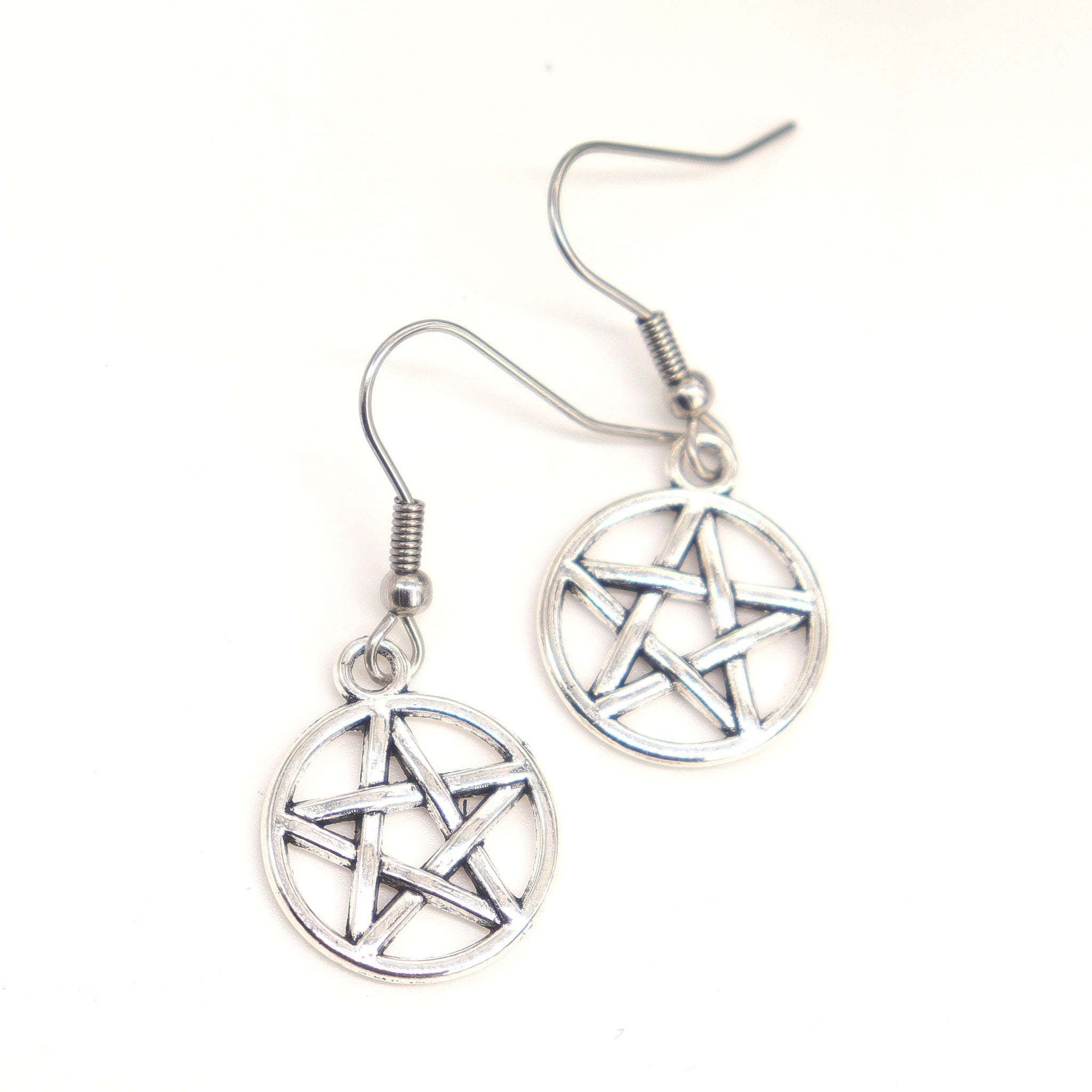 Pentacle Charm Earrings - 13 Moons