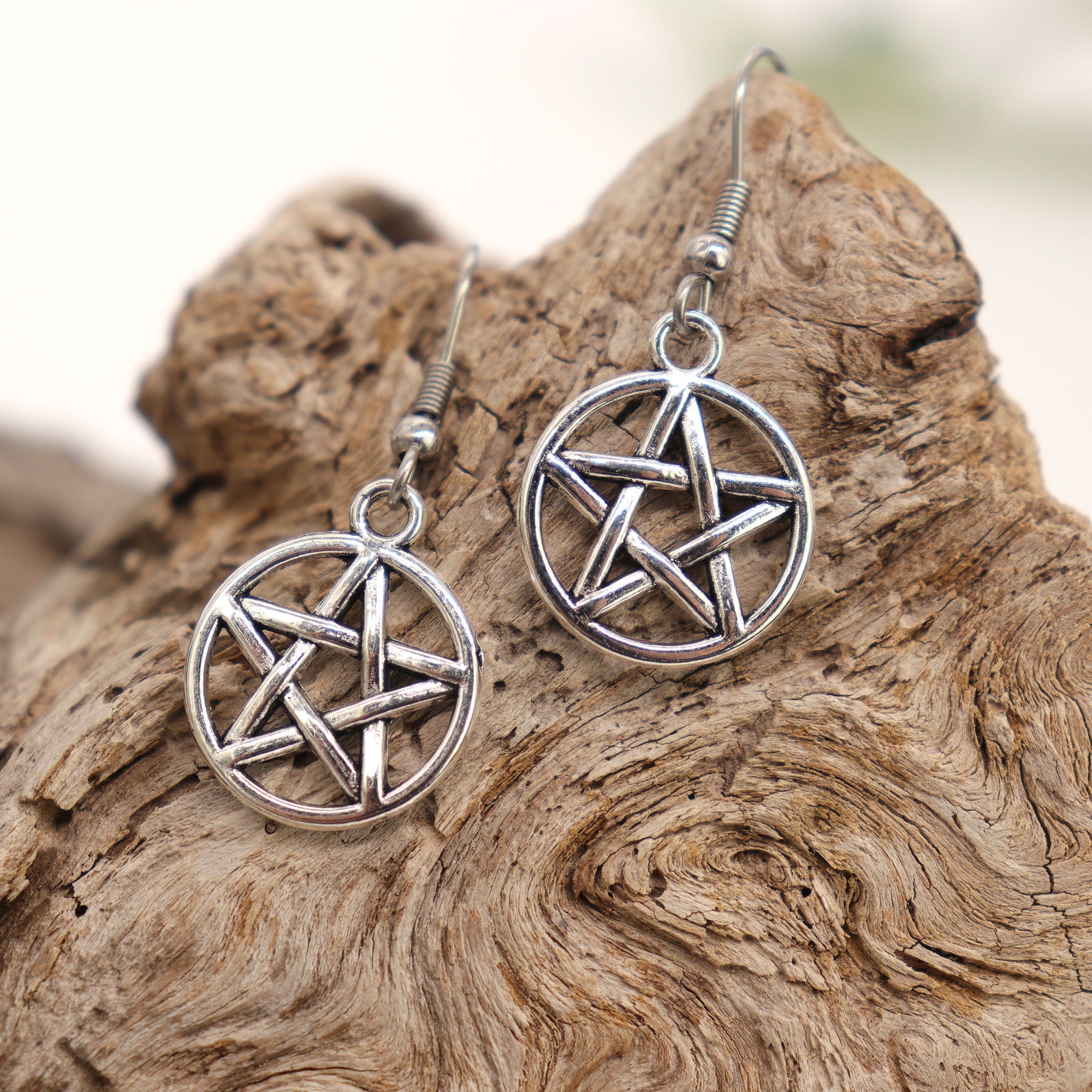 Pentacle Charm Earrings - 13 Moons