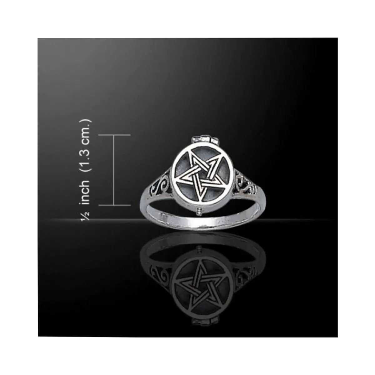 Pentacle Poison Ring - 13 Moons