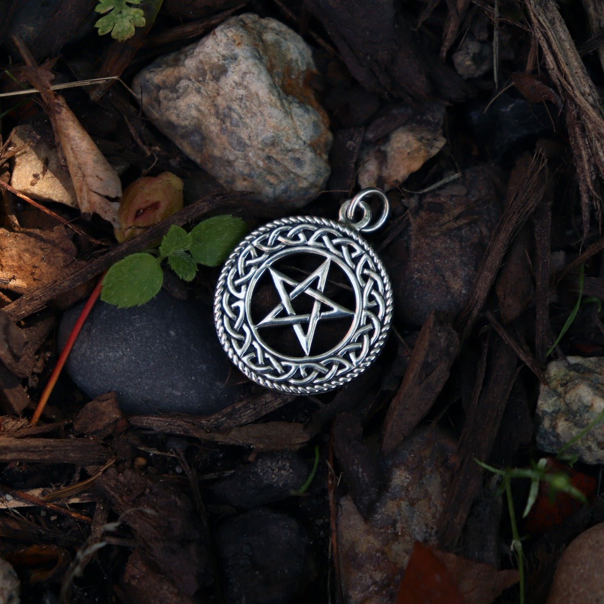 Pentacle with Celtic Border - 13 Moons