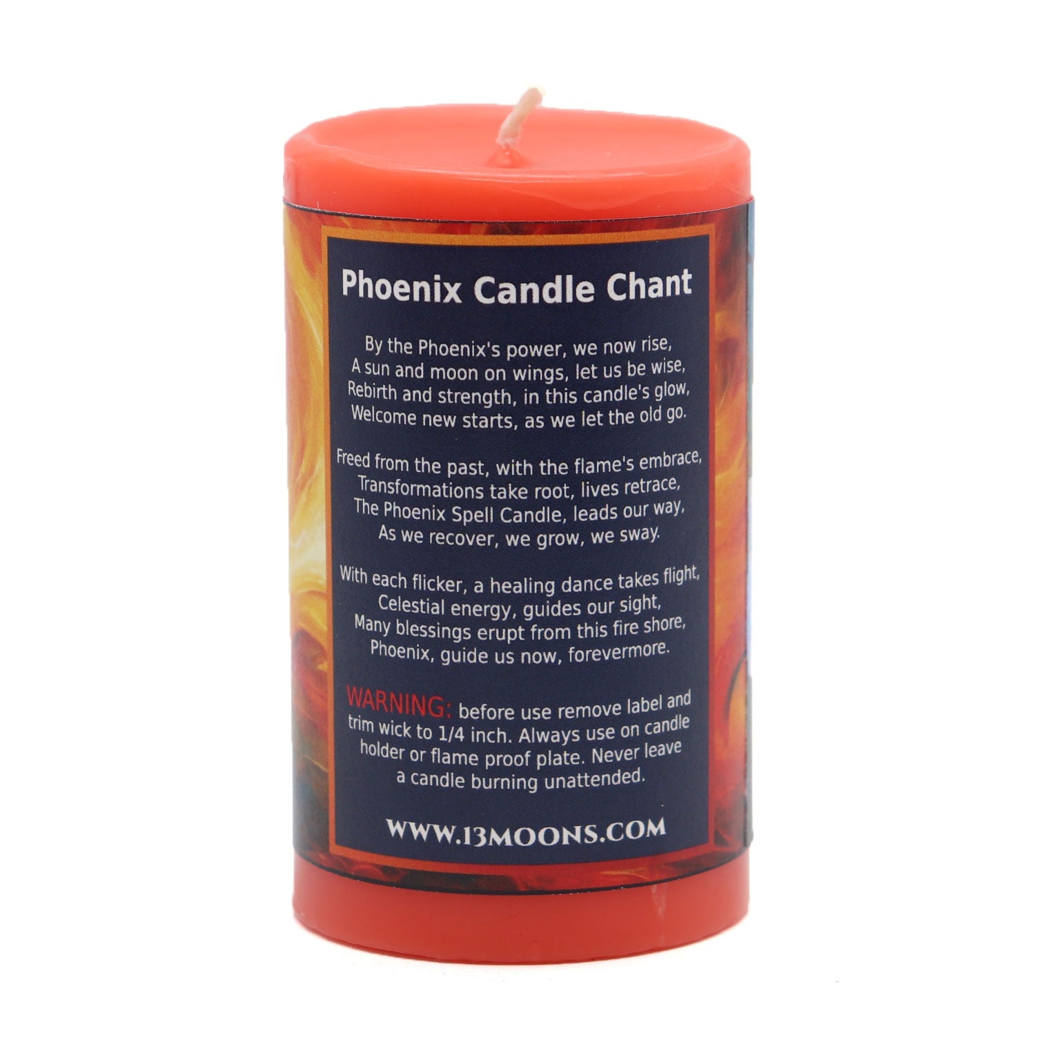 Phoenix Ritual Candle Small Pillar - 13 Moons