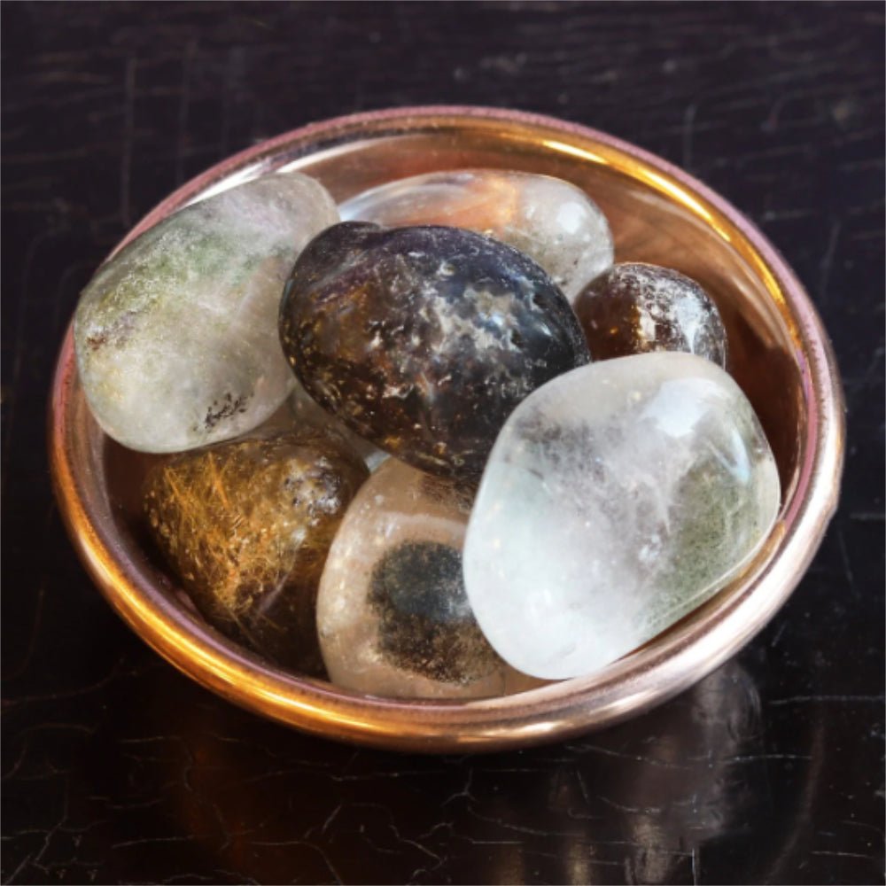 Quartz, Phantom Inclusion Tumbled Stone, Medium - 13 Moons