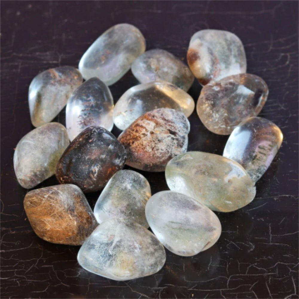 Quartz, Phantom Inclusion Tumbled Stone, Medium - 13 Moons