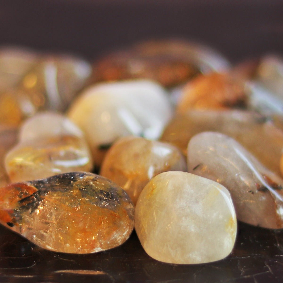 Quartz, Rutilated Tumbled - 13 Moons