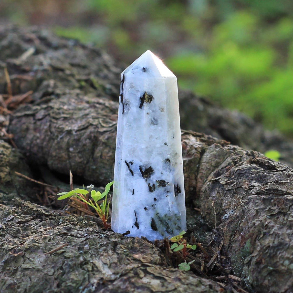 Rainbow Moonstone Obelisk - 13 Moons