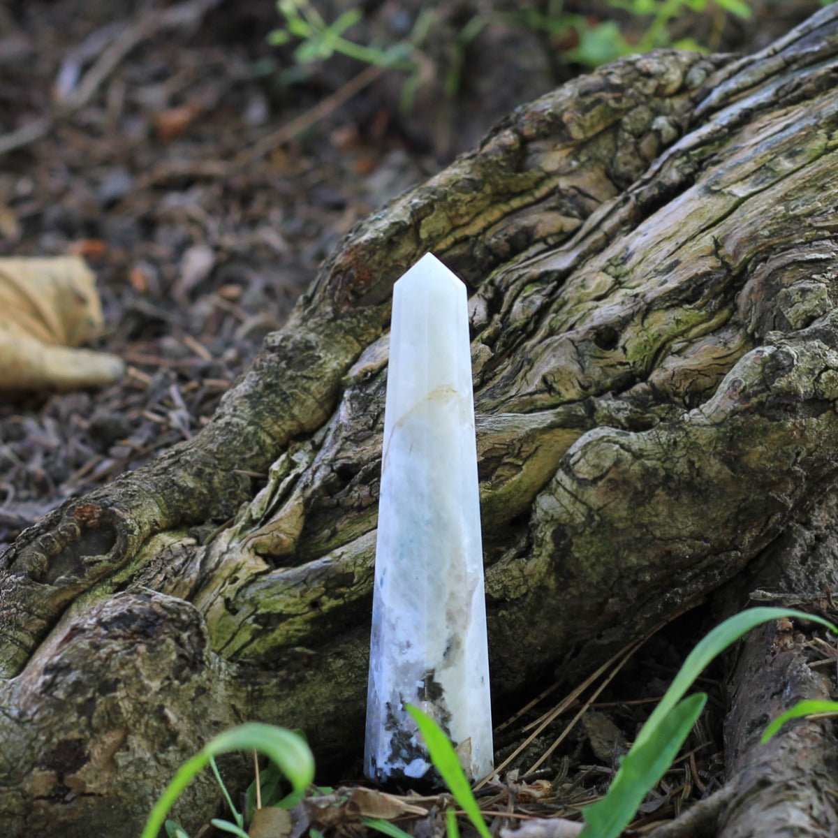 Rainbow Moonstone Obelisk - 13 Moons