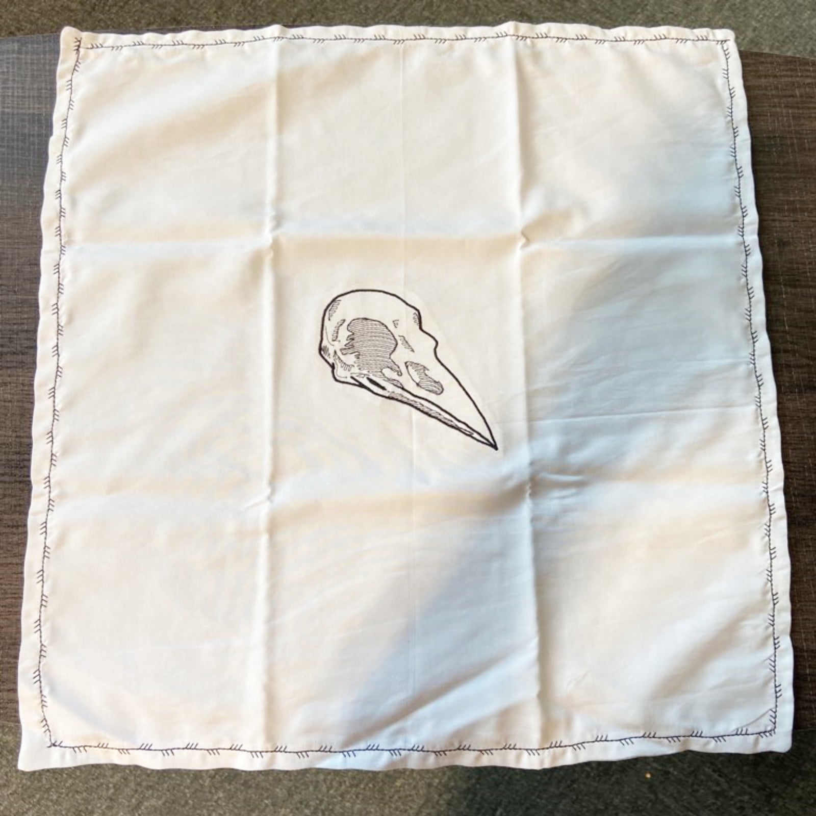 Raven Skull Ritual Altar Cloth - 13 Moons