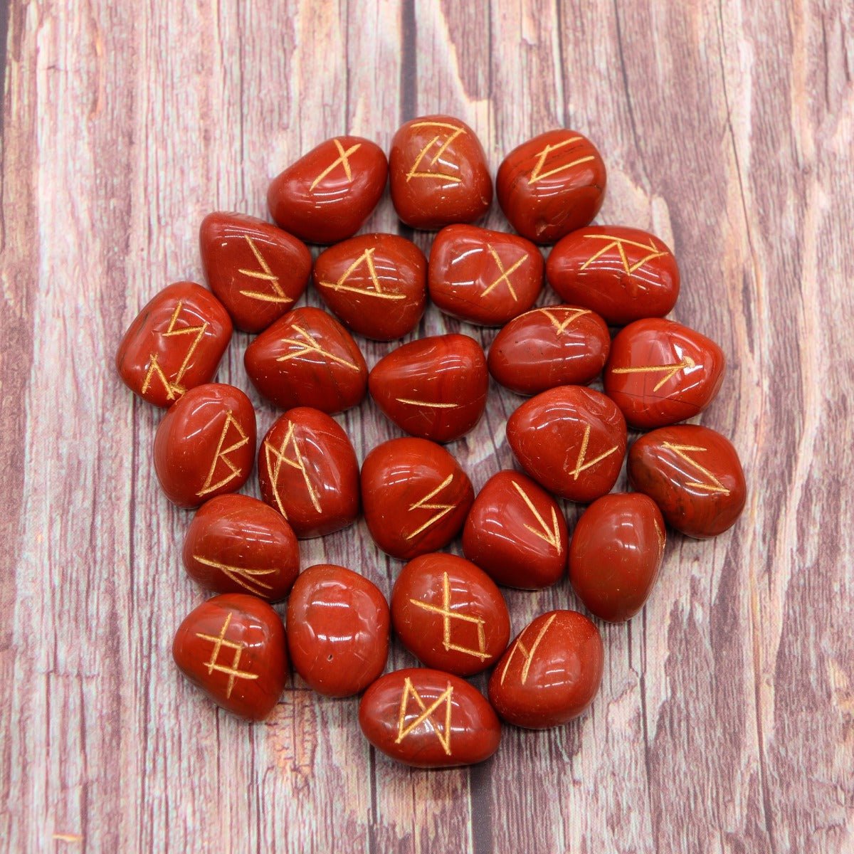 Red Jasper Tumbled Runes - 13 Moons