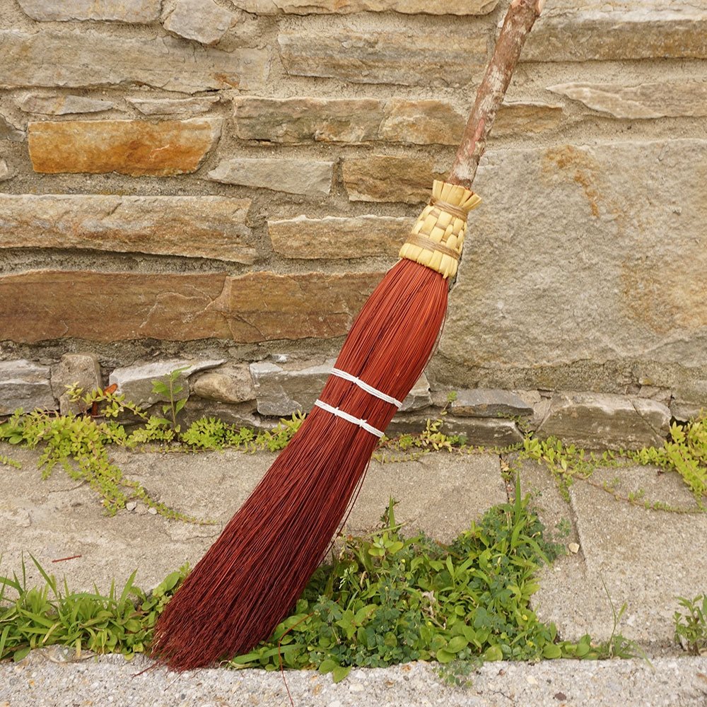 Large Red Broom, Adult Sized Red Besom, Handcrafted Red Witch Broom