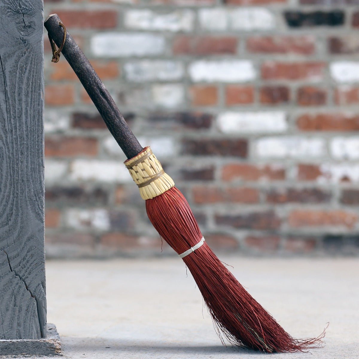 Handcrafted Red Witch Besom, Real Handmade Red Witch Broom