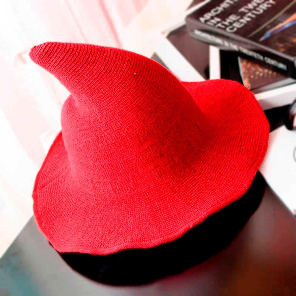 Red Wool Witches Hat - 13 Moons