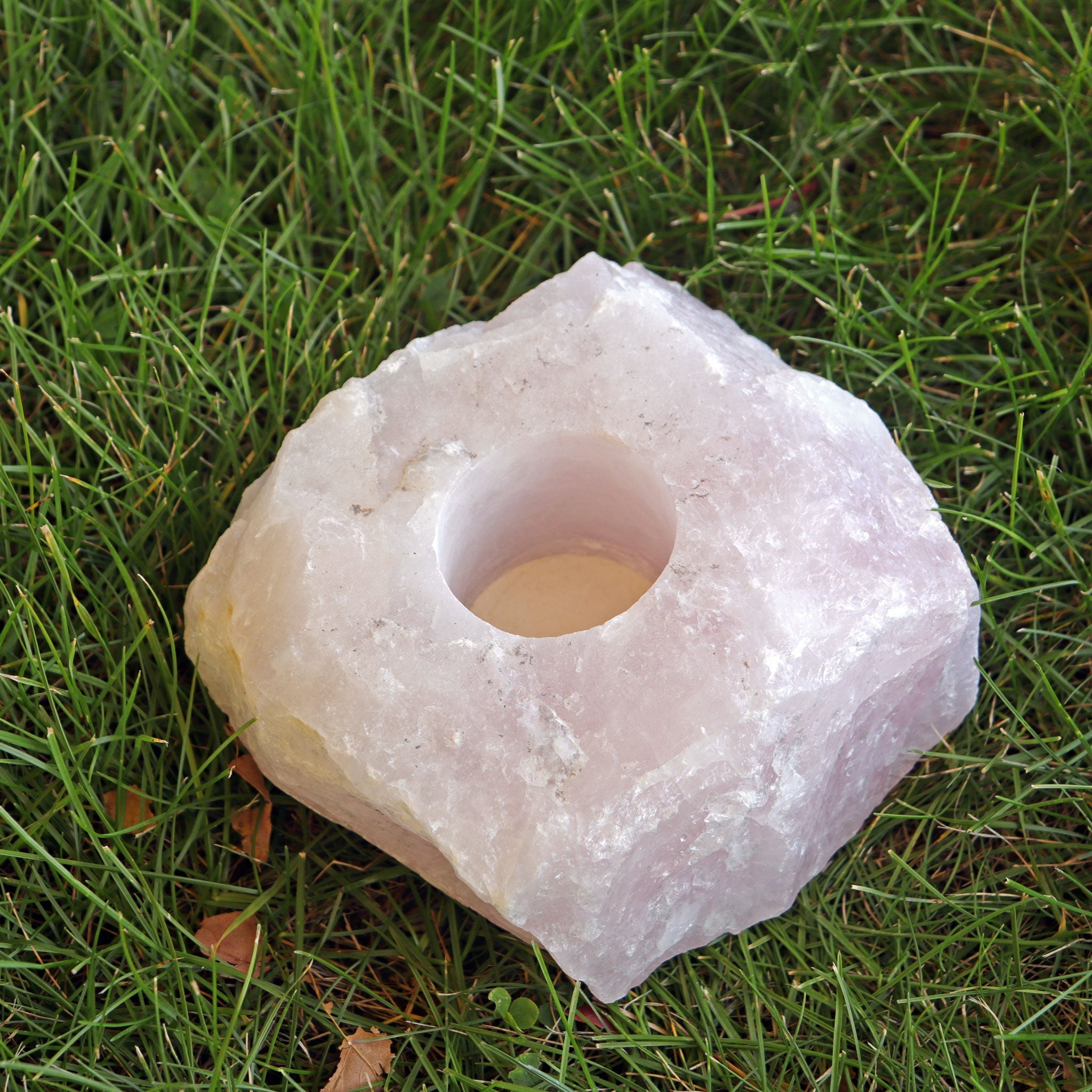 Rose Quartz Candle Holder - 13 Moons